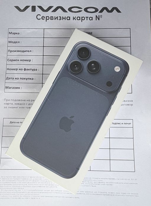 НОВ iPhone 17 Pro Deep Blue гаранция Vivacom