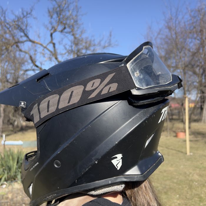 Vand casca + ochelari enduro