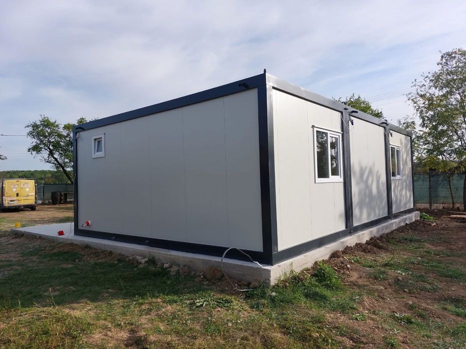 Casa de locuit casa modulara pe structura metalica la cheie cu baie