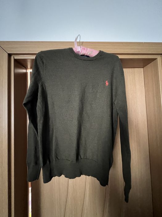 Маслинено зелен вълнен пуловер Ralph Lauren, L