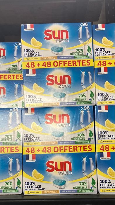 SUN 96X ТАБЛЕТКИ ALL-IN 1 ЛИМОН (48+48) Цена на Едро 8,87 € без ДДС