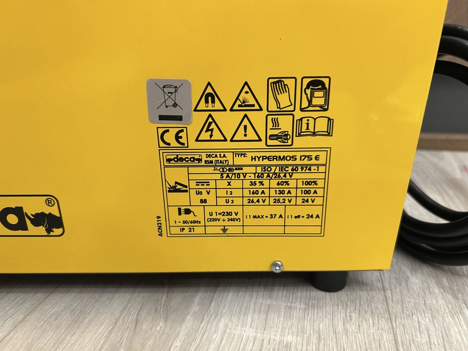 Инверторен електрожен 160А DECA Hypermos 175e[made in Italy/чисто нов]