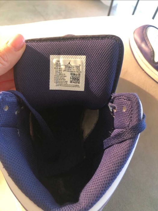 Jordan 1 mid,culoare mov,marime 44,5(28,5 cm)