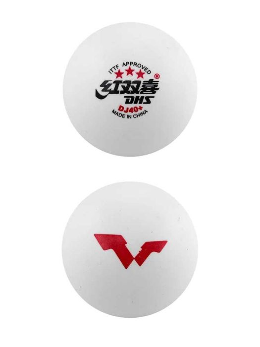 Мячи для настольного тенниса DHS 3*** DJ40+ WTT ITTF, белые, 6 шт