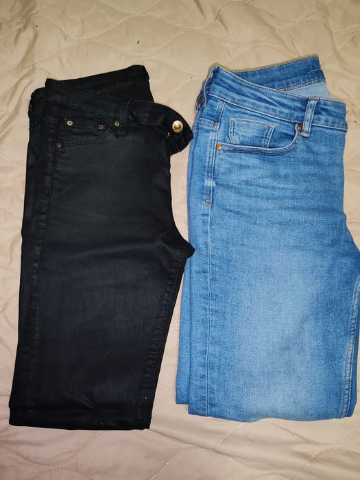 Дамско Яке и чисто нов панталон манго два чифта дънки Зара, жилетка и