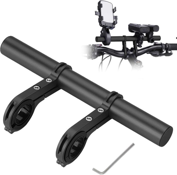 Extensie ghidon bicicleta sau trotineta 20 cm 2 prinderi & cheie Allen