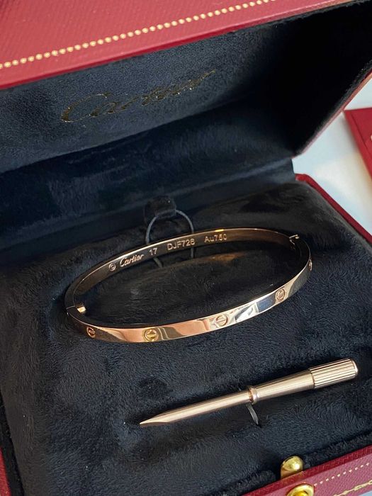 Brățară Cartier Love Slim 17 Rose Gold 750 cu cutie