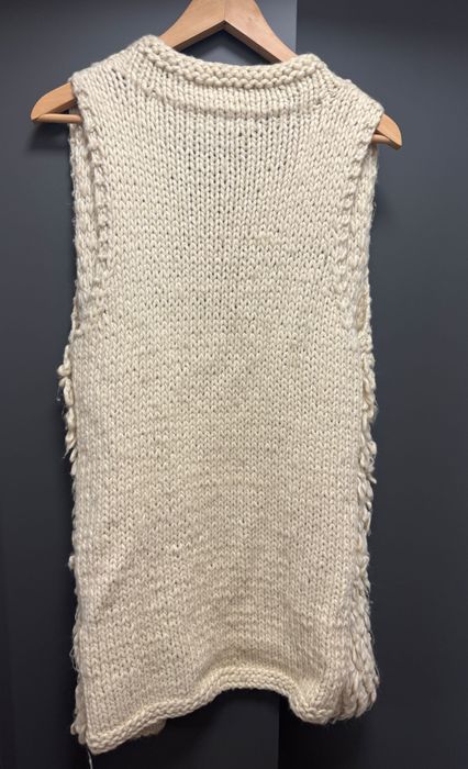 Vestă damă tricotată, fără mâneci, crem, M, Zara TRF