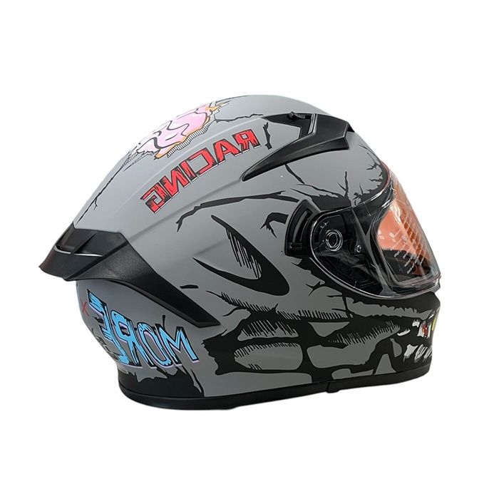 Каска за мотор 108 - Matt Grey 2