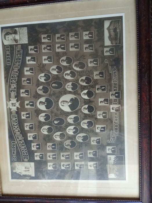 Tablou înrămat absolvenții 1938-39  Liceu Târgu Mureș