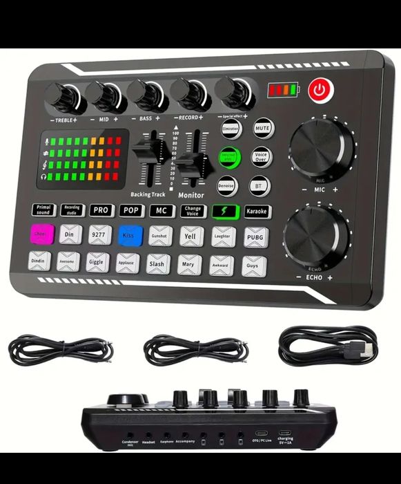 Placa de sunet+ efecte live voce Karaoke și Bluetooth