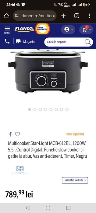 Multicooker / oala electrica Star-Light MCB-612BL