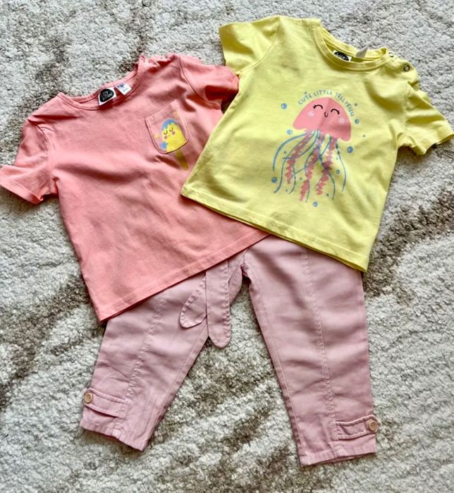 Лот тениски с панталон, детски елек - 98 р-р, лот къси панталонки