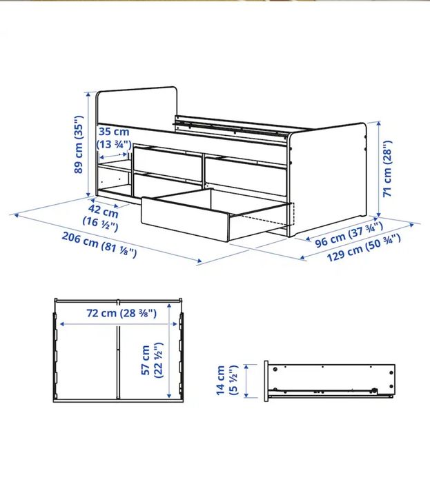 Ikea Pat 1 persoana 90×200