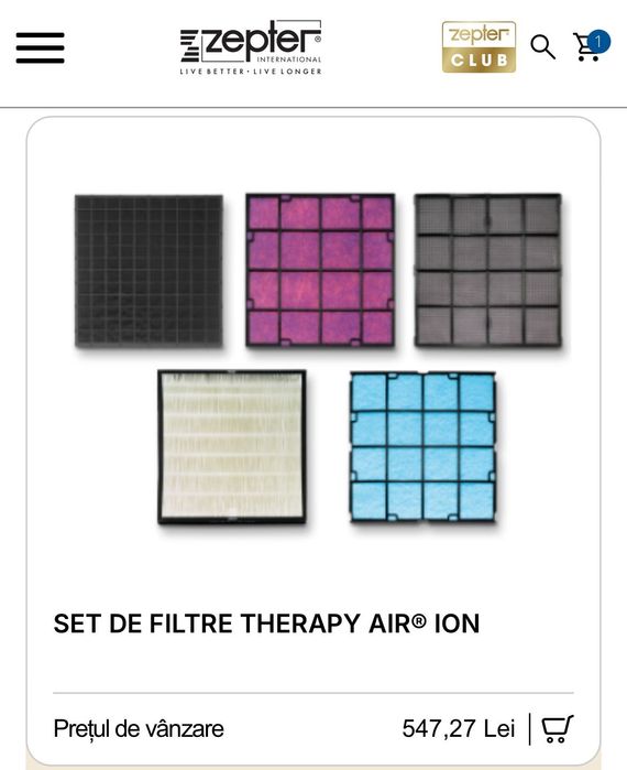 Purificator de aer THERAPY AIR® ION, ALB