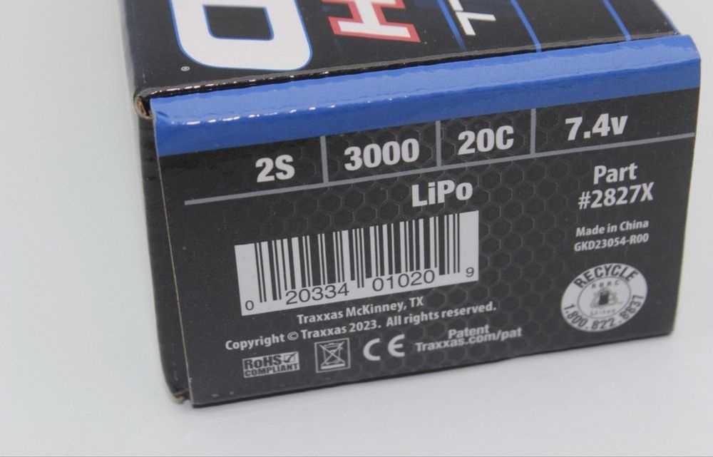 Acumulator LiPo Traxxas ID 2S 7.4V 3000mAh 20C 2827X