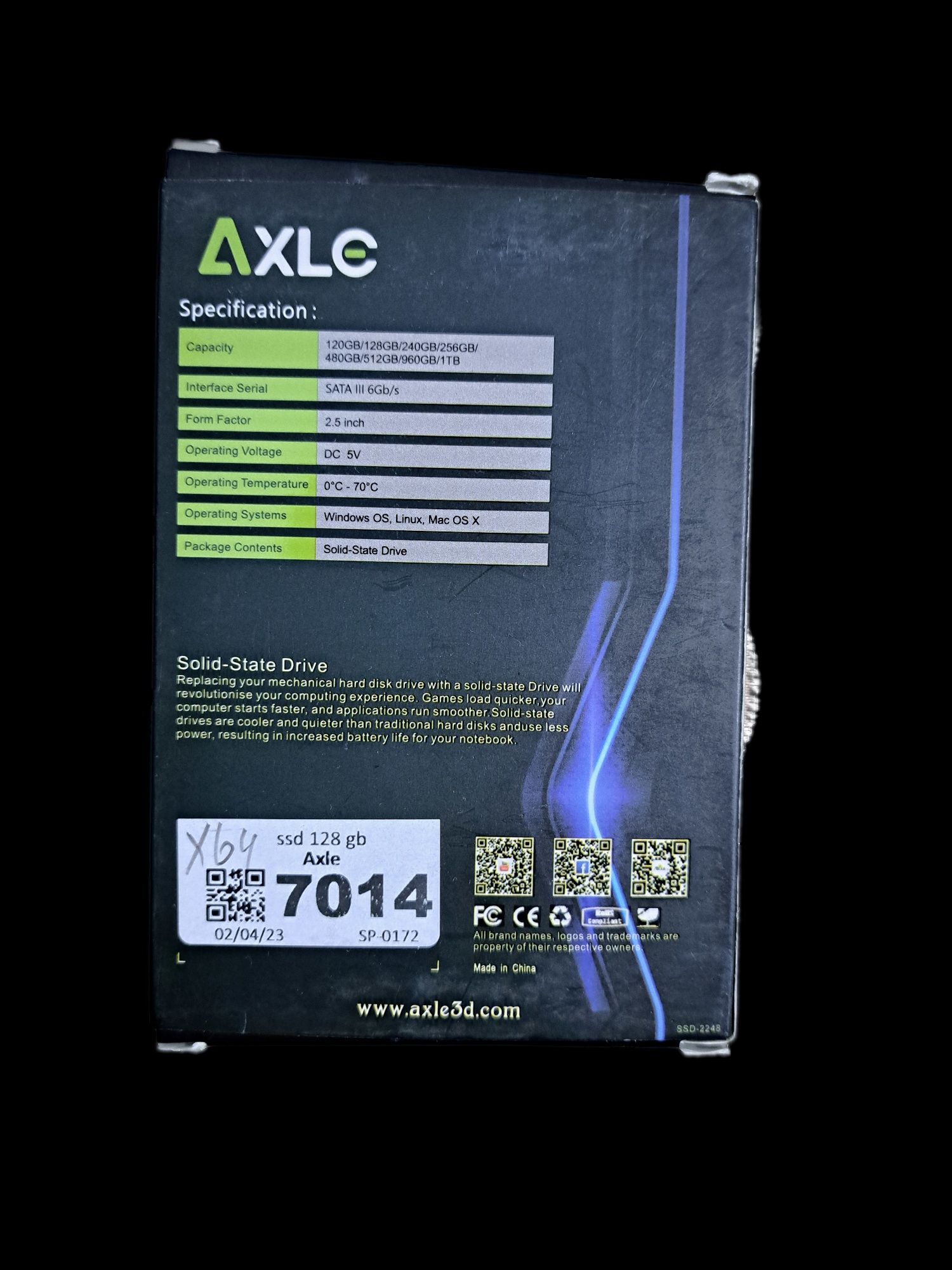 SSD 128 GB AXLE SATA3