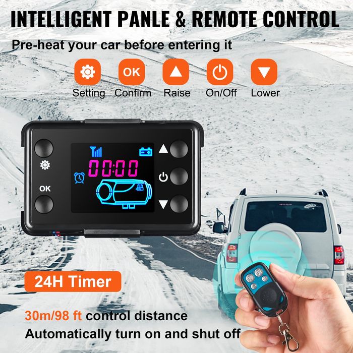 Incalzitor Diesel 12V 5KW LCD & Control Remot 1 Gat