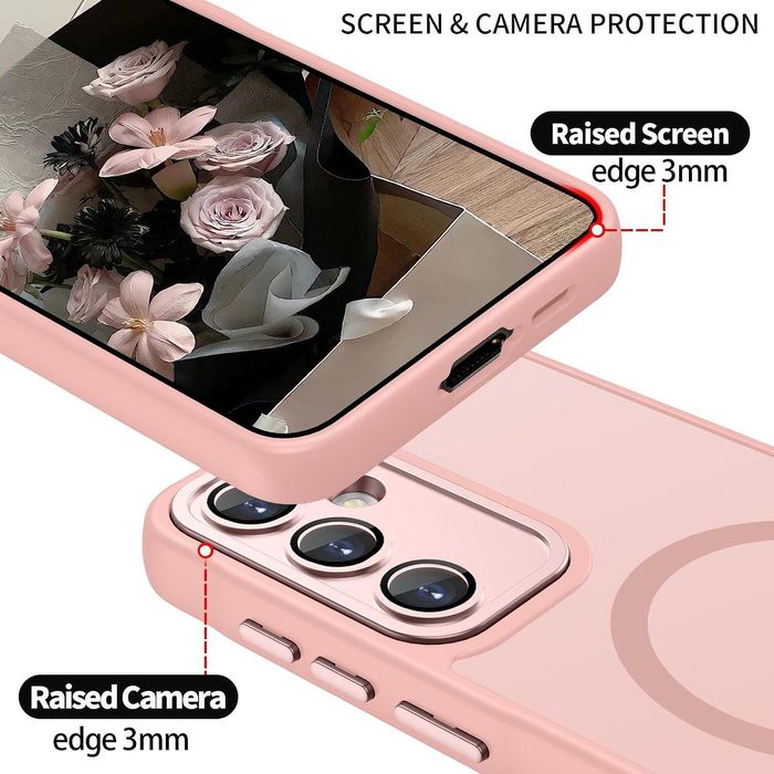 Матов magsafe кейс за samsung galaxy a36 - розов