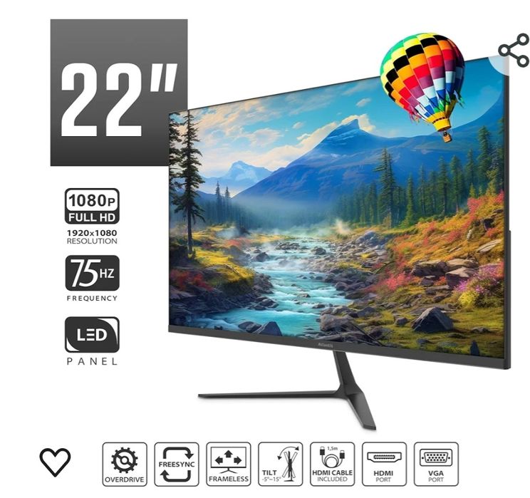 Sigilat !Monitor Atlantis 22"  ( 21,5"/54.5cm )