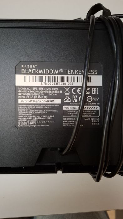Razer BlackWidow V3 Tenkeyless (модель RZ03-0349)
