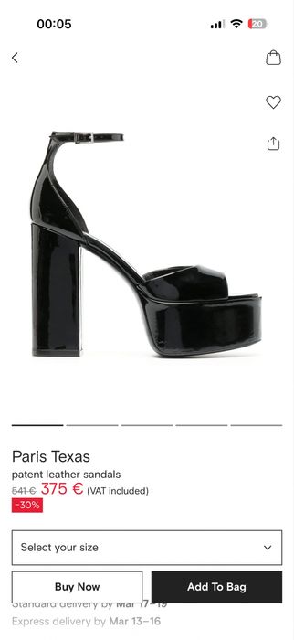 Sandale originale noi Paris Texas 38 1/2