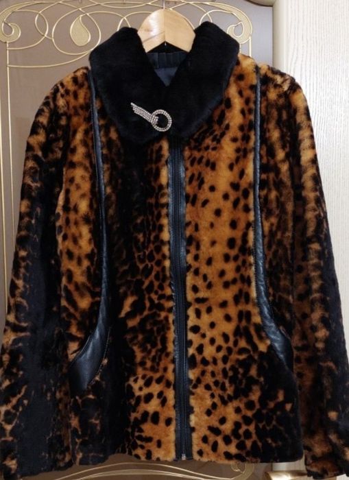 Шуба мутон-леопард, норка, пуховик