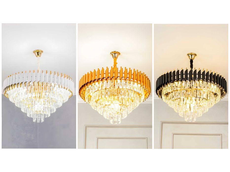 Люстра потолочная подвесная, 3 цвета, 5 размеров, для спальни, зала