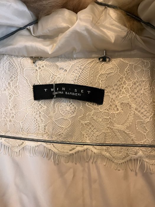 Jacheta twin set blana marimea s