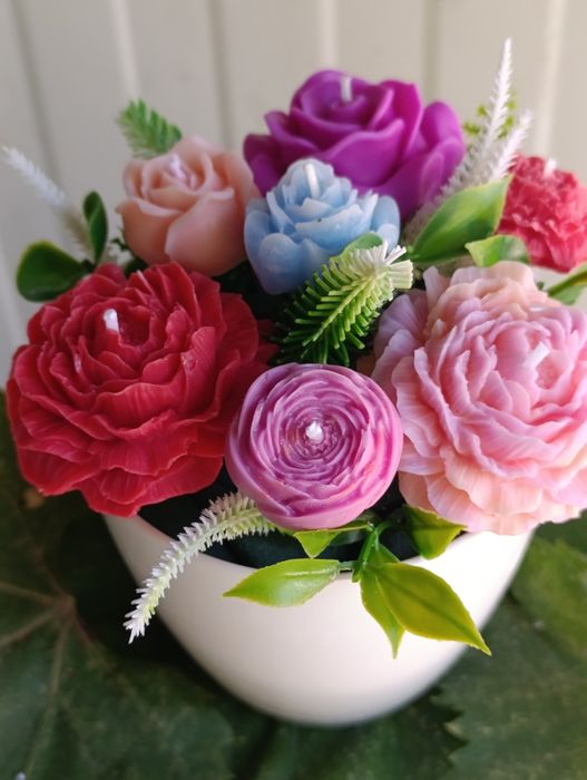 Ароматни букети от соеви свещи