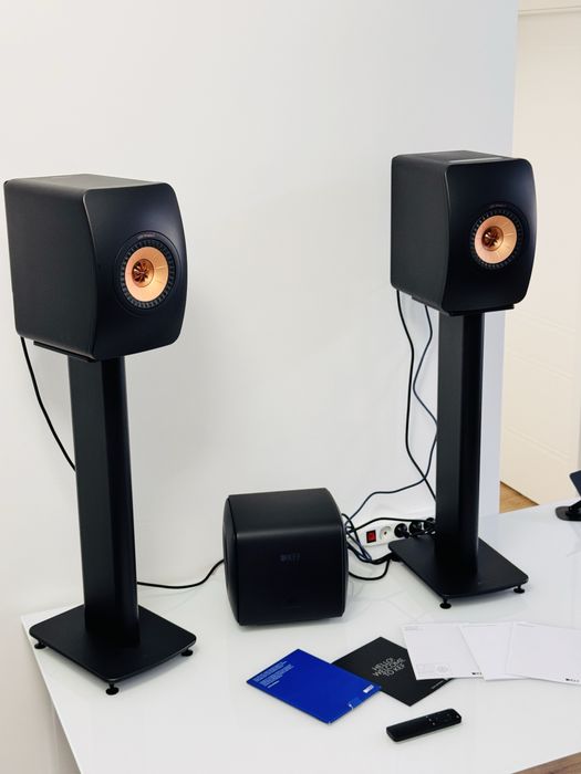 Subwoofer KEF KC62 Carbon Black-Impecabil,ca NOU, 1000W RMS,clasa D