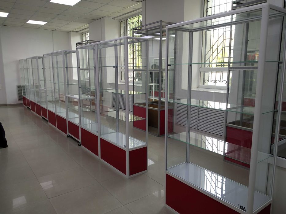 Прилавок витрина, стеклянная, metal oynaly vitrina va prilavkalar