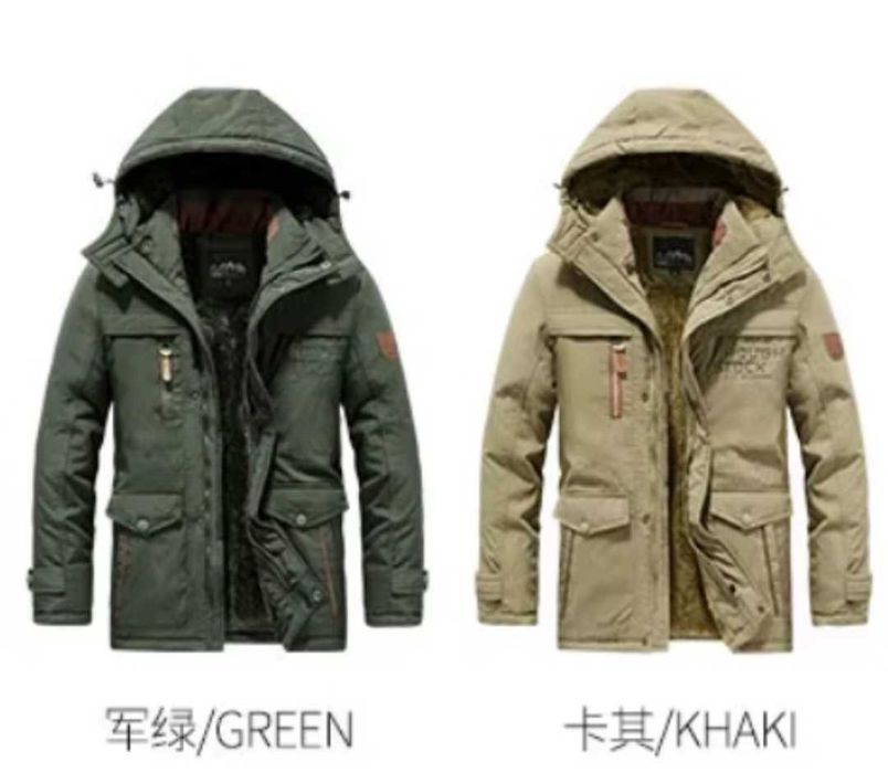 Новая мужская зимняя куртка с капюшоном 3 цвета размер 48-58 до 120 кг