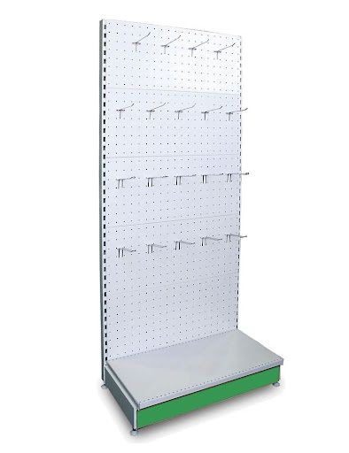 Перфорированный стеллаж, с крючками