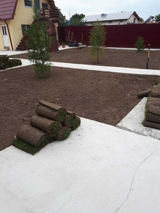 Amenajare gradini, scarificare gazon, defrisari teren, constructii foisoare