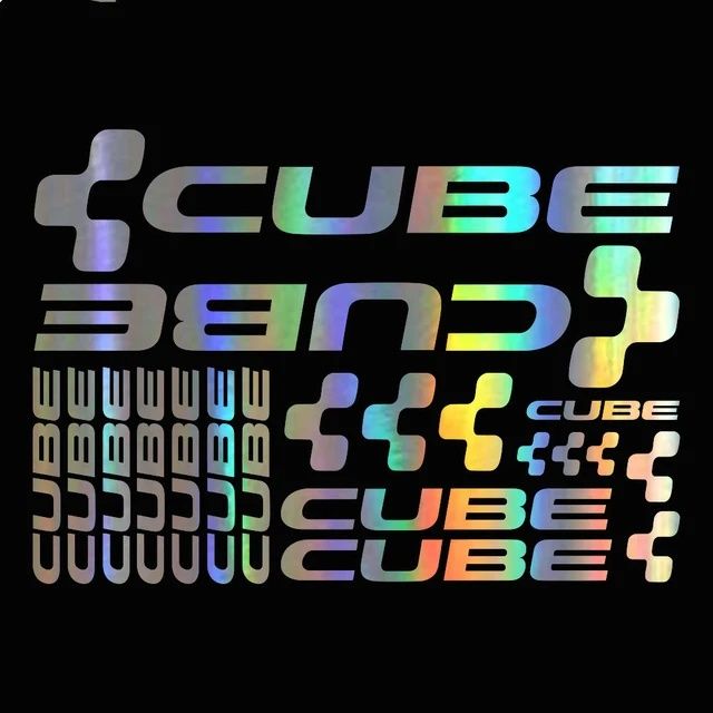 Set coală 20 stikere CUBE bicicleta reflectorizante cameleon cadru mtb