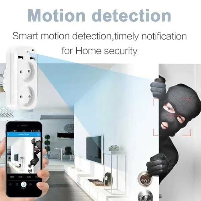 Camera Spion WIFI, TSS- PEU2W Ascunsa in Priza Dubla ,5MP,Full HD