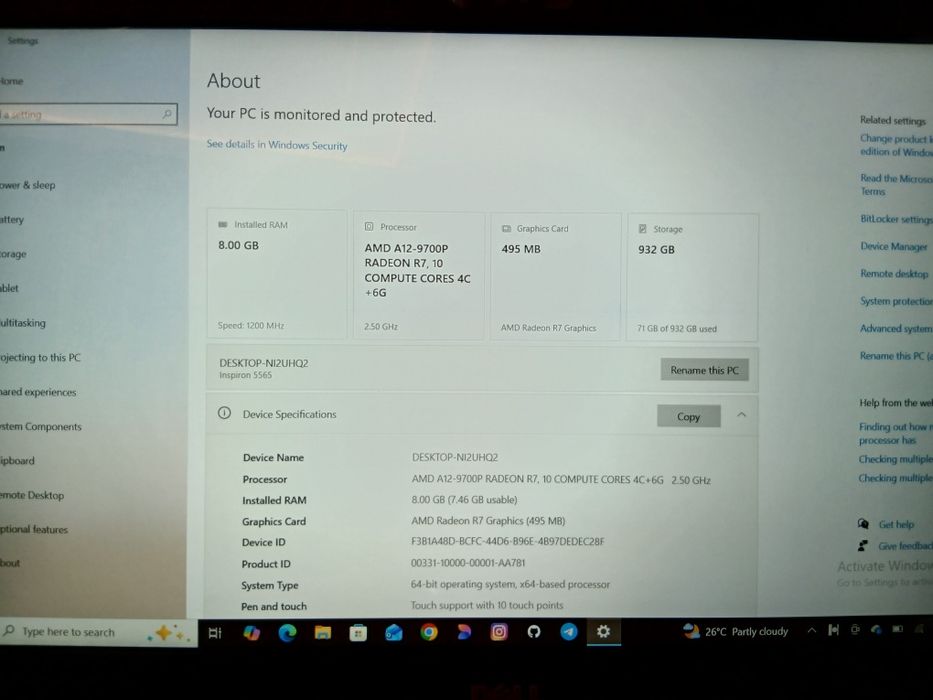 DELL INSPIRON (sensor bilan)