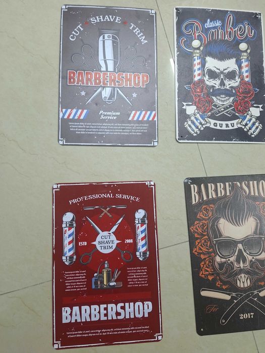 Табели за бръснарски салон
