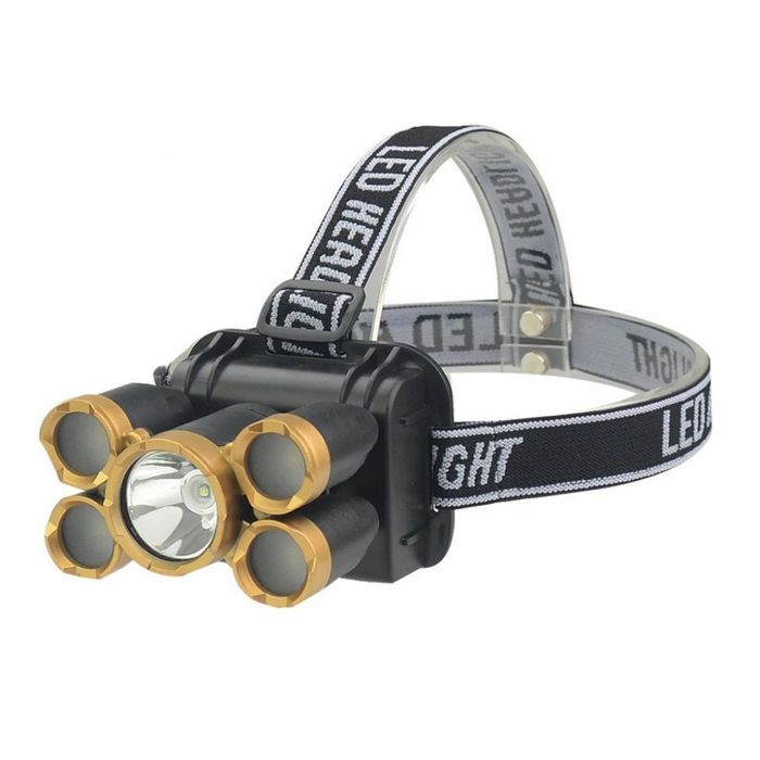 Фенер за глава с регулируема лента и вградена акумулаторна батерия