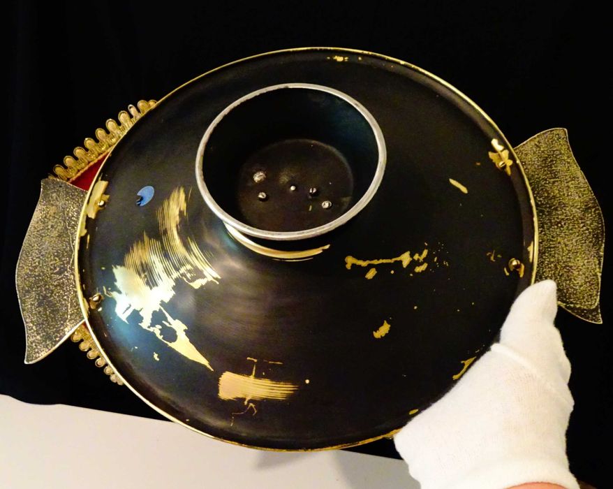 Старинна бронзова фруктиера Израел 38 см.,720 гр.