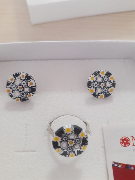 Set cercei si inel Millefiori
