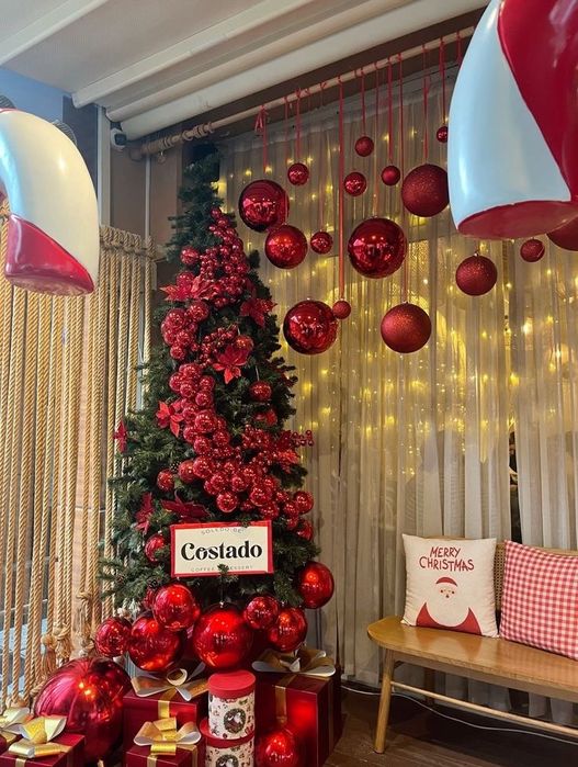 Новогодние оформление Астана 24/7 Фасадное оформление