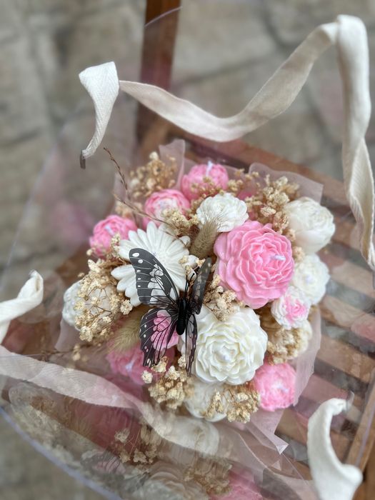 Букет соеви свещи; подарък за Св Валентин, 8ми март