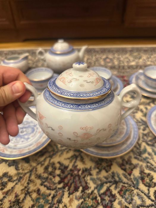 Чайный Сервиз Рисовый Фарфор Старый Китай