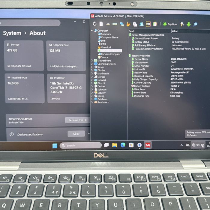 DELL Latitude 7420/14” UHD 4K/i7-1185G7/16GB 4267MHz/512GB/Подсввтка