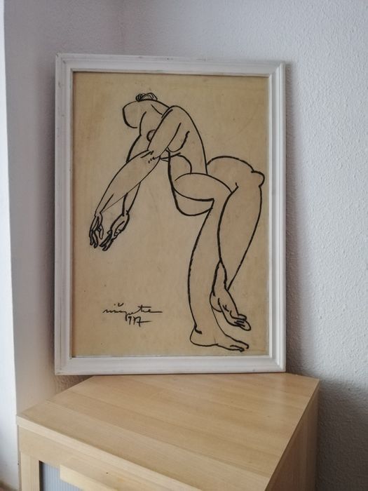 Tablou Nica Petre Nud carbune