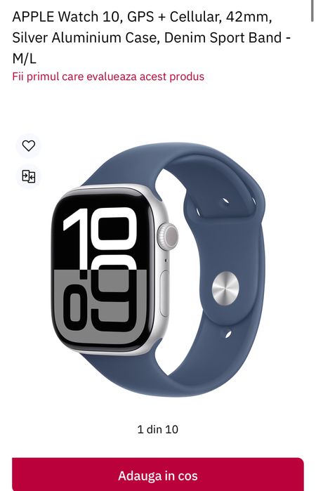 APPLE Watch 10, GPS + Cellular, 42mm, sigilat, TRANSPORT ZERO