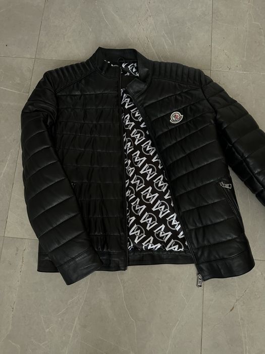 Кожено яке Moncler 100% кожа размер М