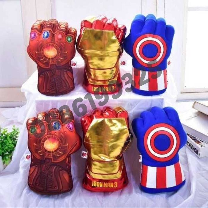 Ръкавица на Хълк, Спайдърмен, Капитан Америка, Танос